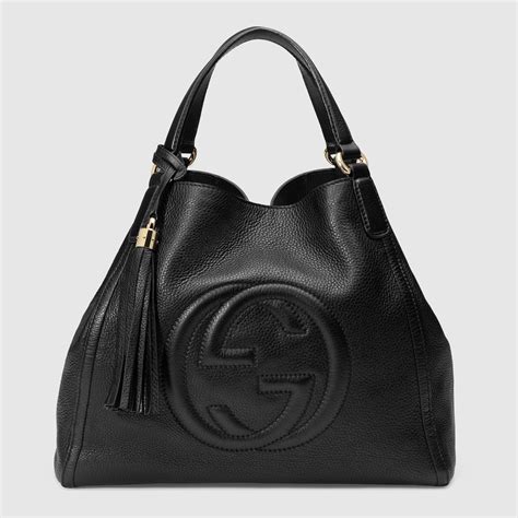 gucci soho large tote black|Gucci soho shoulder bag white.